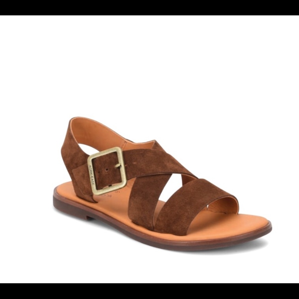 Korkease Nara Sandals in Rust Suede